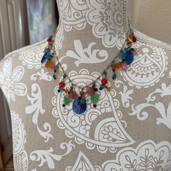 Colorful glass charm necklace - Picture 3 of 5